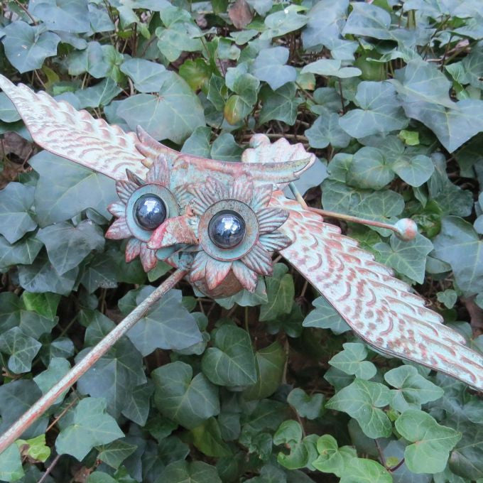 Large Kinetic Owl Garden Stake